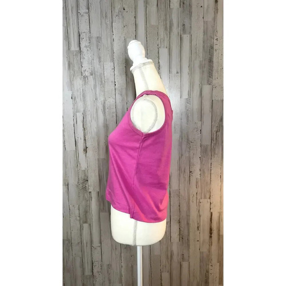 Vintage Name Dropper's Women's Medium Summer Casual Sleeveless Pink Tank Top - Picture 6 of 6